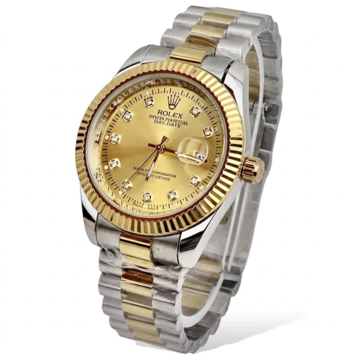 men date only golden dial grr watch two tone men date only golden dial grr watch two tone