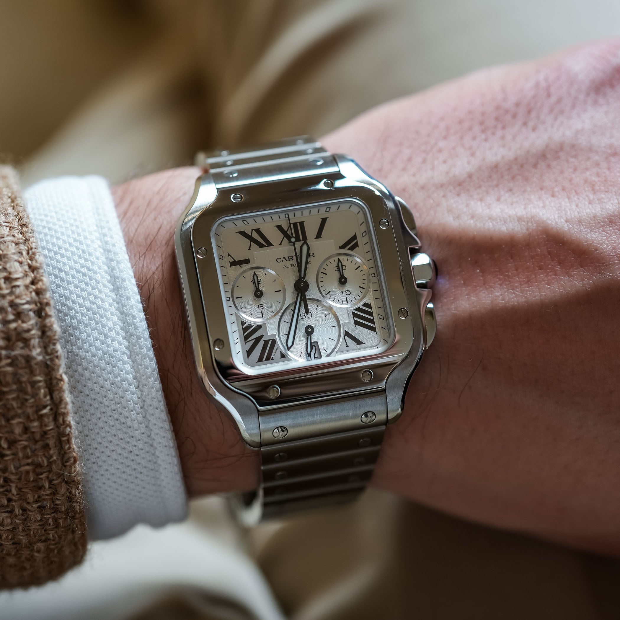 The New, Smaller Generation Of Santos De Cartier Chronograph The New, Smaller Generation Of Santos De Cartier Chronograph - Royal Watch Pk