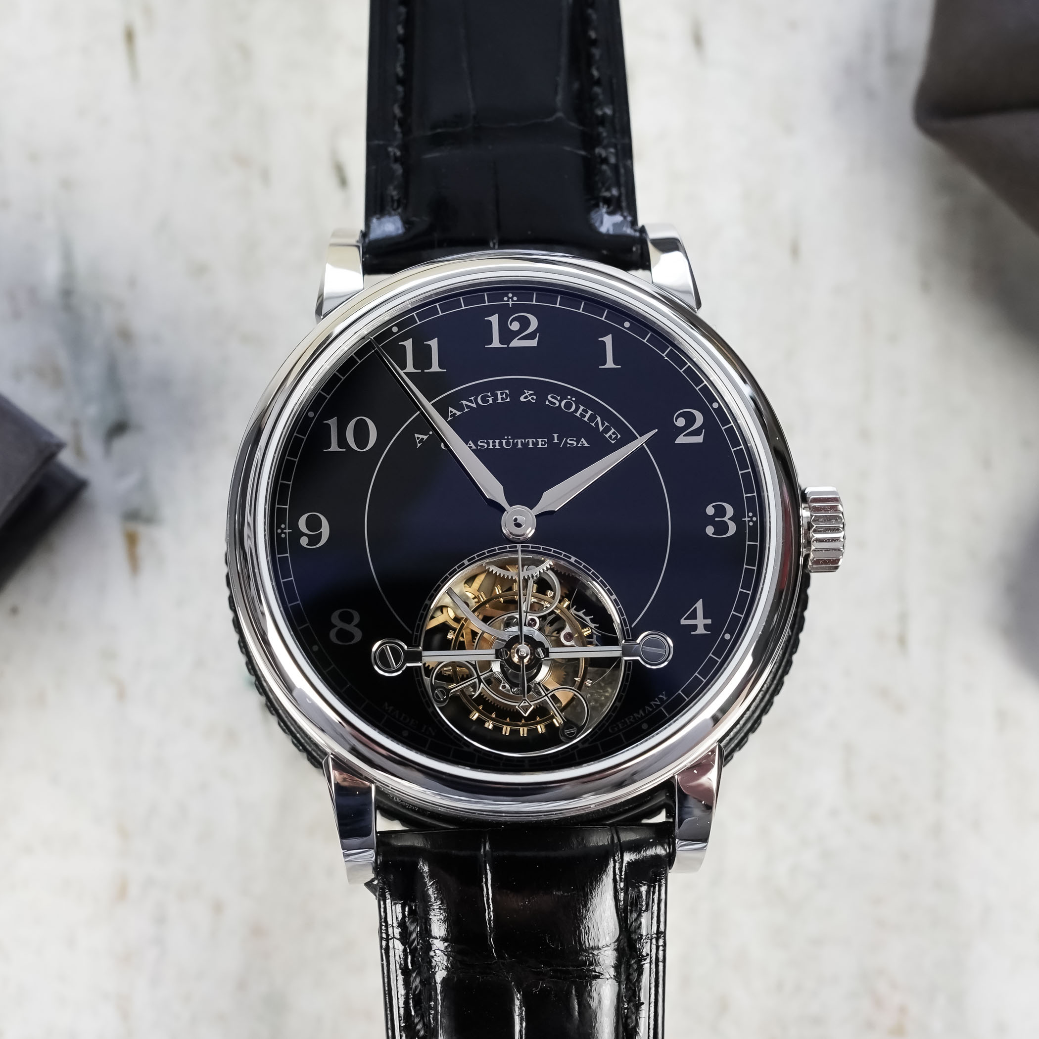 A Lange Sohne 1815 Tourbillon Platinum Black Enamel Dial - Video Review - 5 A Lange Sohne 1815 Tourbillon Platinum Black Enamel Dial - Video Review - 5