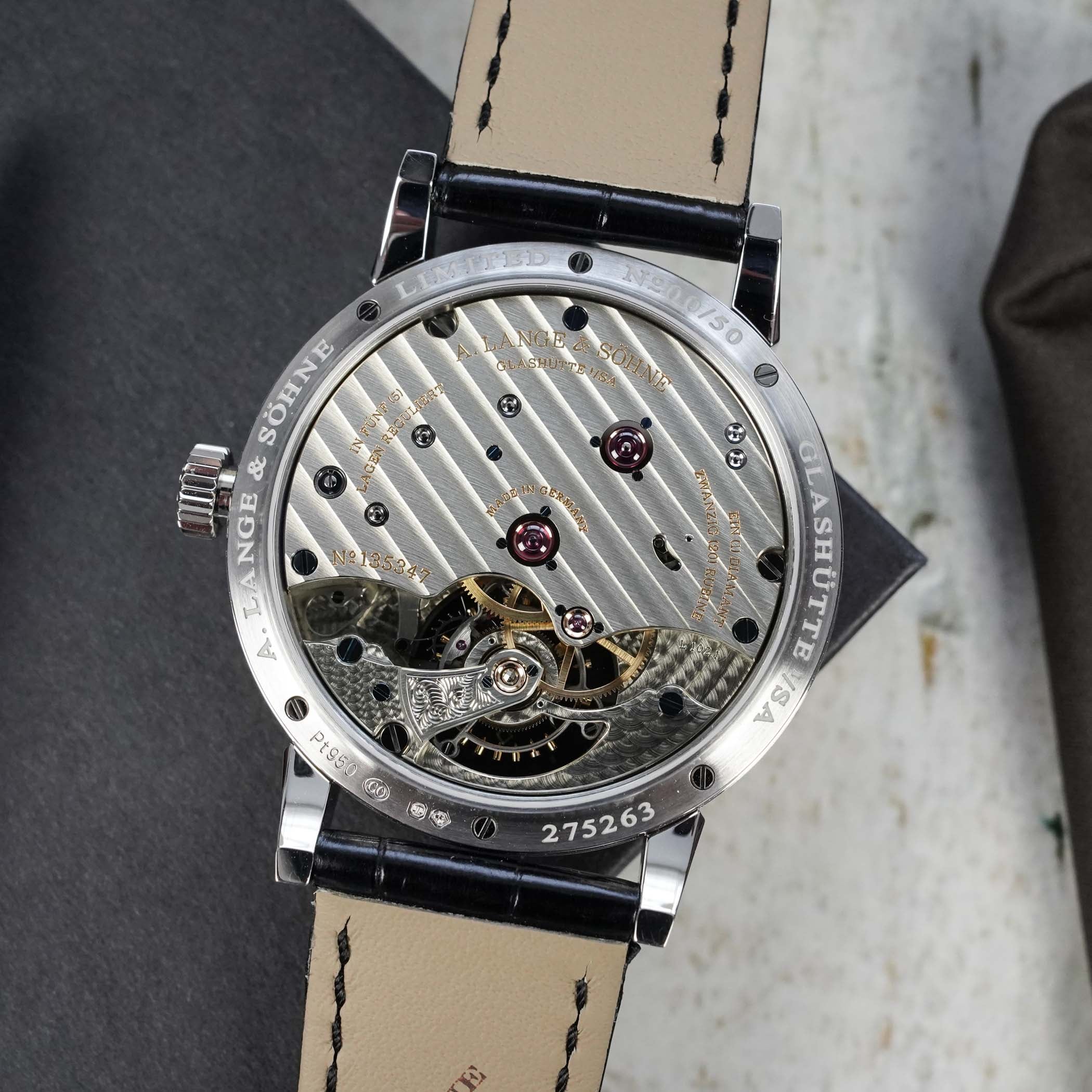 A Lange Sohne 1815 Tourbillon Platinum Black Enamel Dial - Video Review - 6 A Lange Sohne 1815 Tourbillon Platinum Black Enamel Dial - Video Review - 6