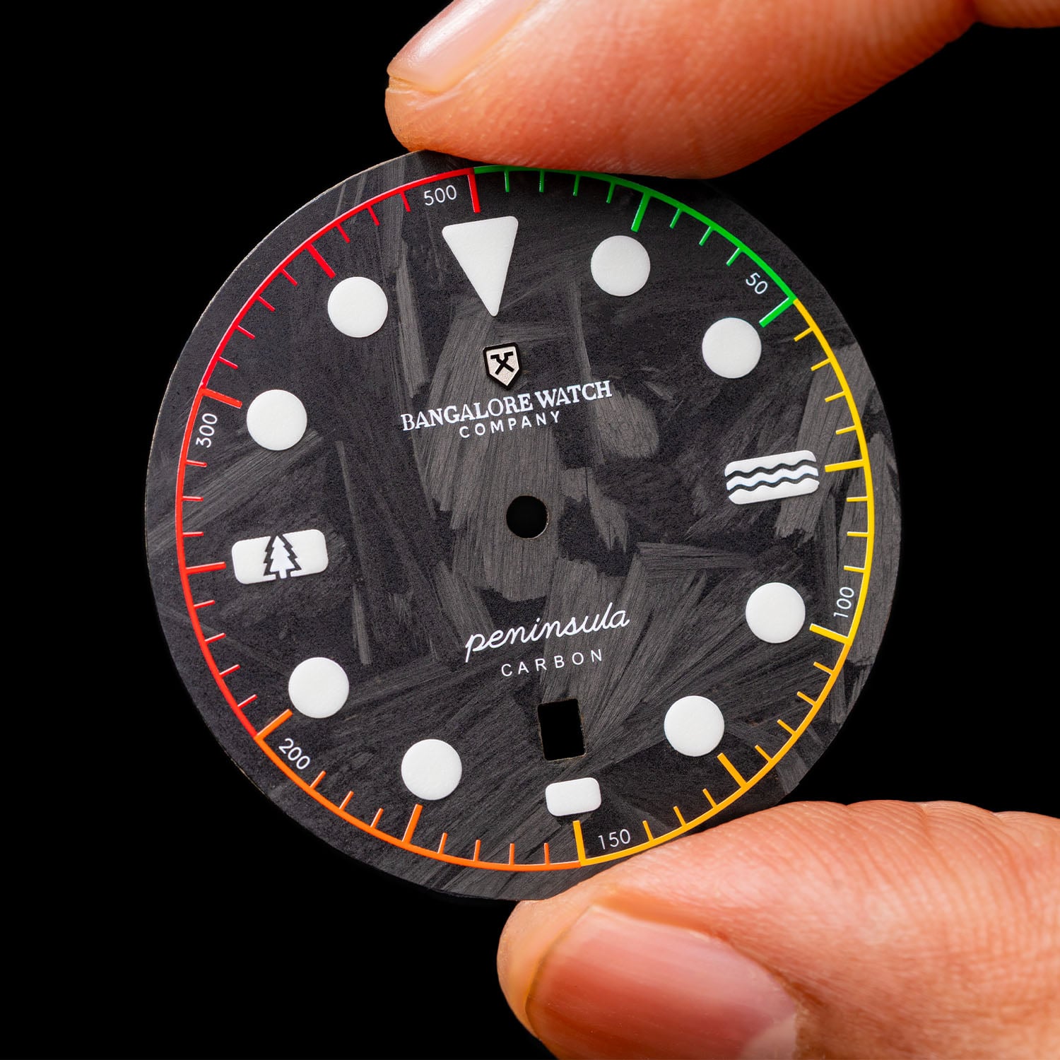 The Bangalore Watch Company Peninsula Carbon, With A Dial Made From Recovered Carbon - Royal Watch Pk