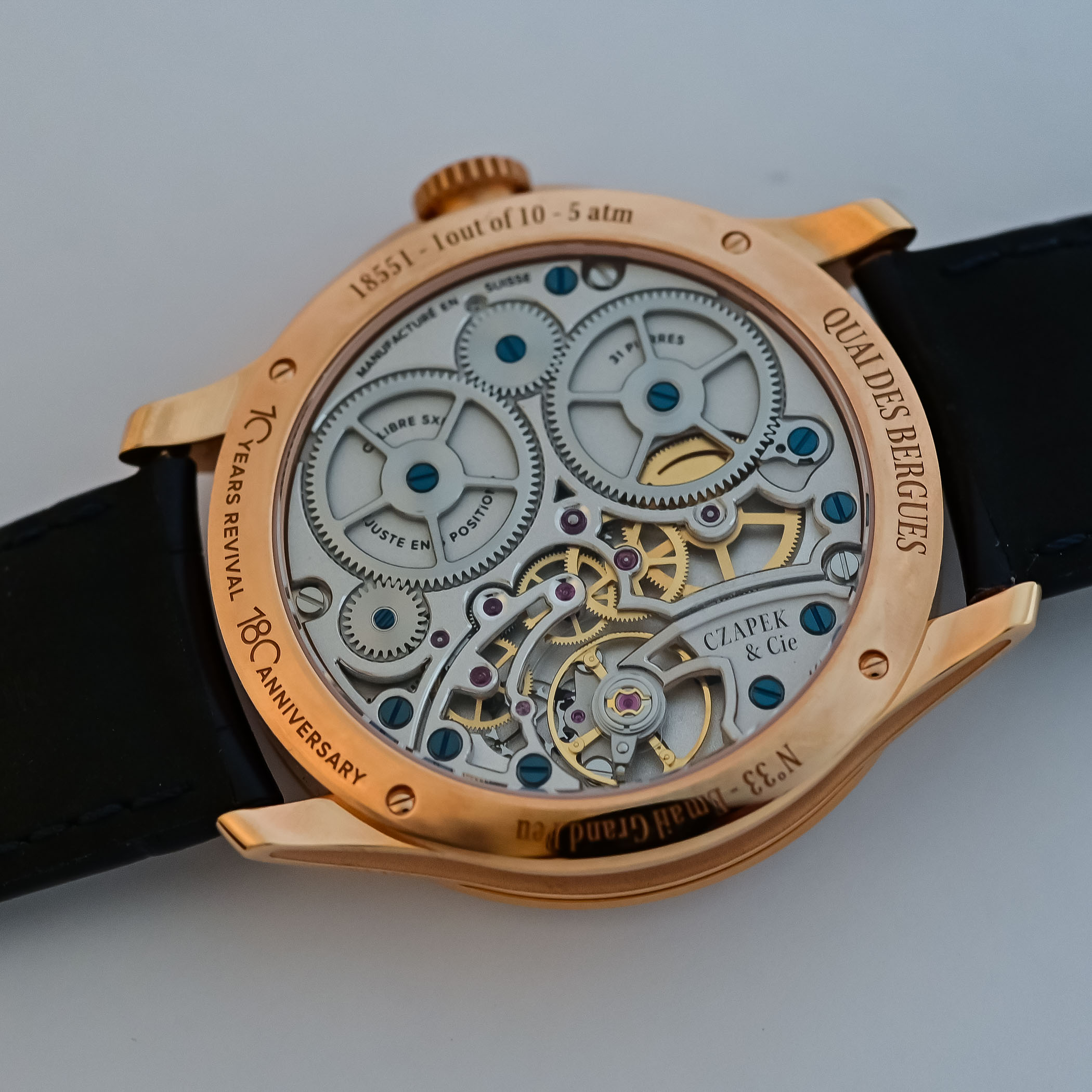 Czapek Quai Des Bergues Sursum Corda Enamel 180Th Anniverasry - Review - 6
