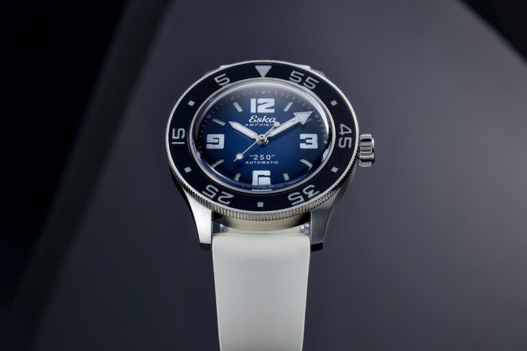 The Eska Amphibian 250 Blue Dolphin, Now With A Blue Dial The Eska Amphibian 250 Blue Dolphin, Now With A Blue Dial