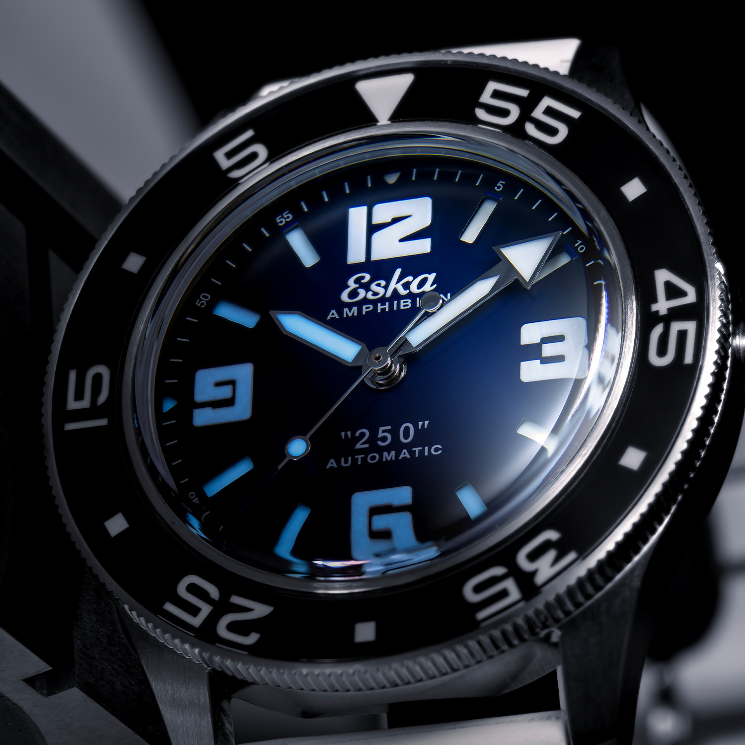 Eska Amphibian 250 Blue Dolphin Blue Gradient Dial - 6