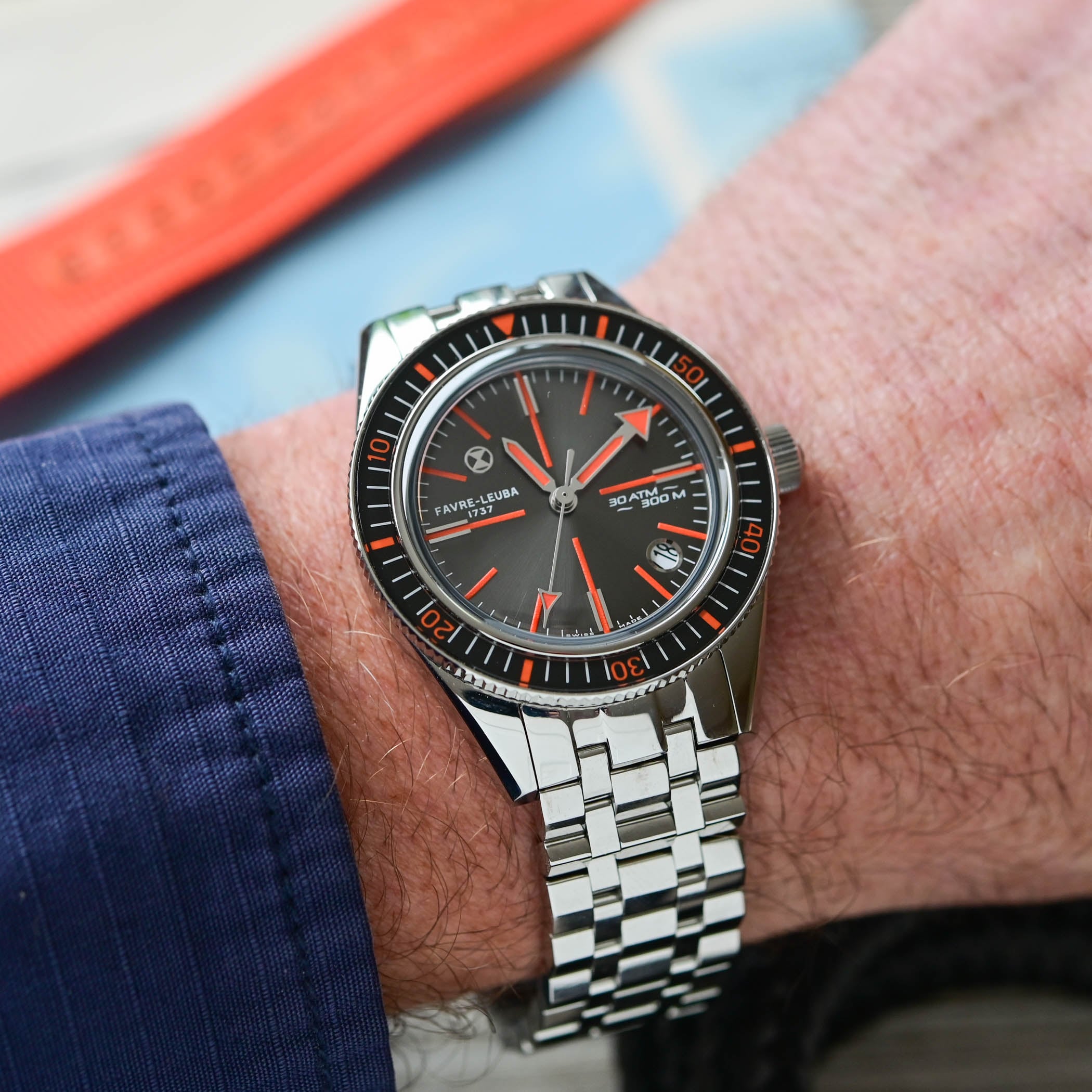 Favre Leuba Deep Raider Revival Orange Dive Watch Review - 3