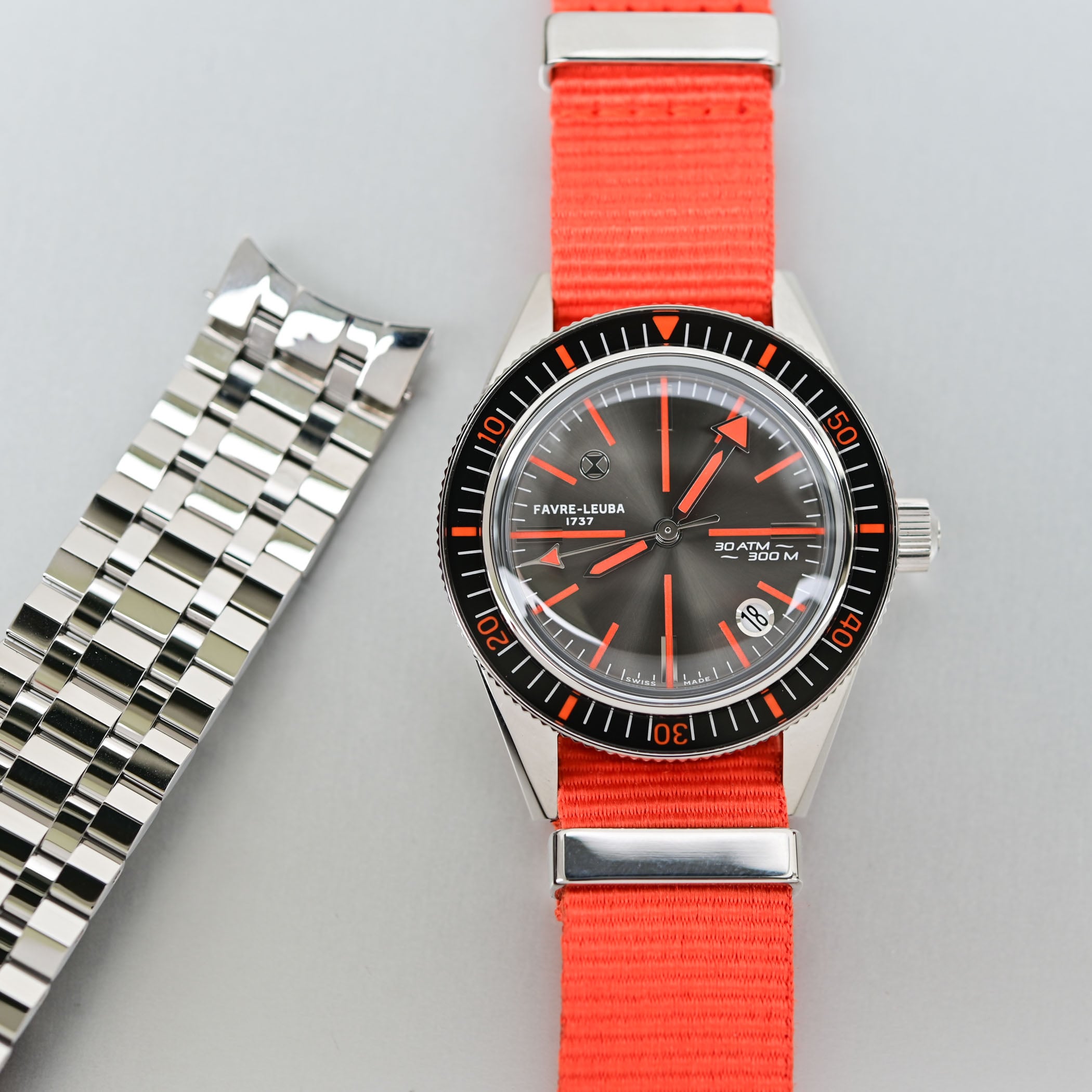 Favre Leuba Deep Raider Revival Orange Dive Watch Review - 8