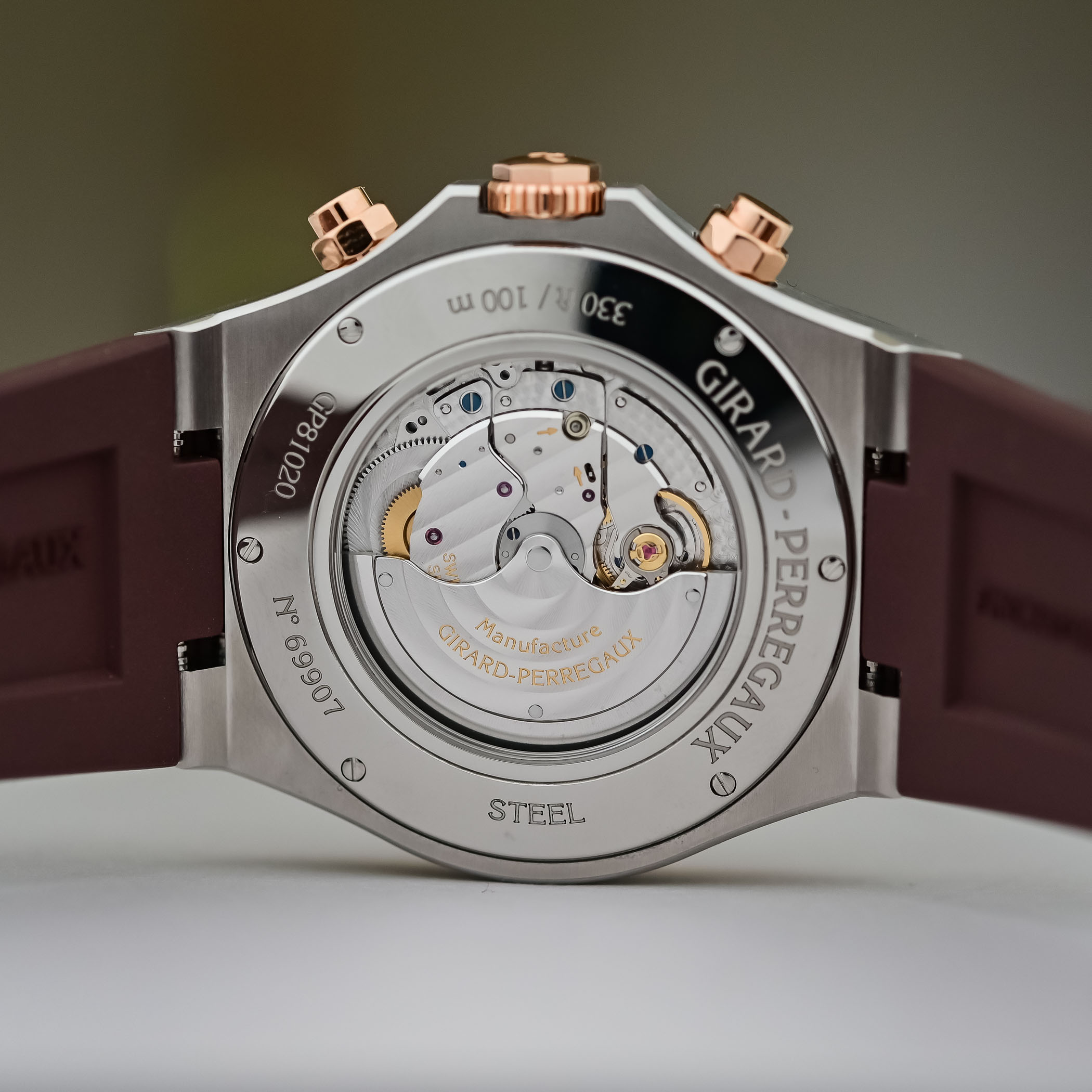 The Two-Tone & Chocolate Girard-Perregaux Laureato Chronograph 42Mm - Royal Watch Pk