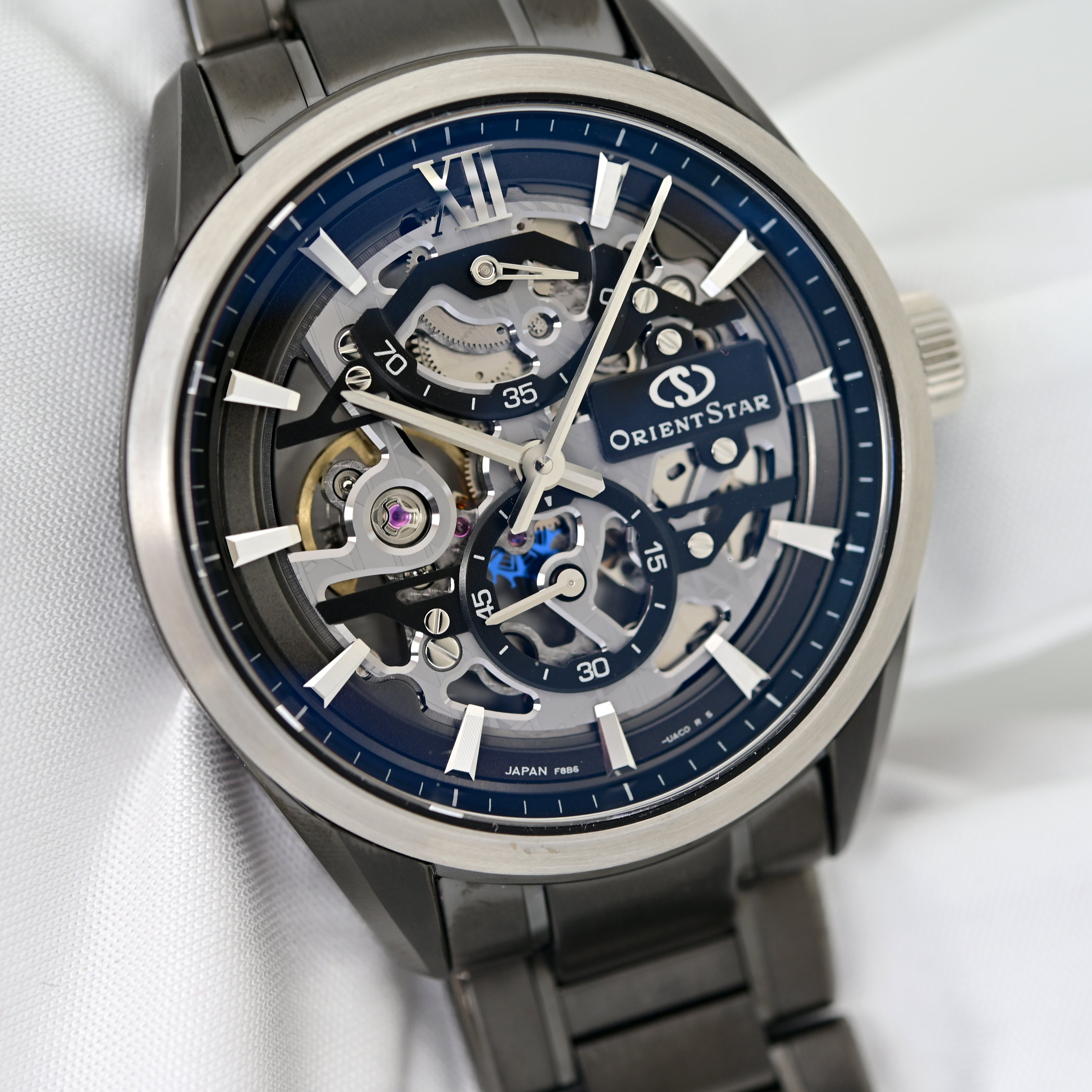The Orient Star M34 F8 Skeleton Hand Winding, A Dark, Compact Openworked Watch - Royal Watch Pk