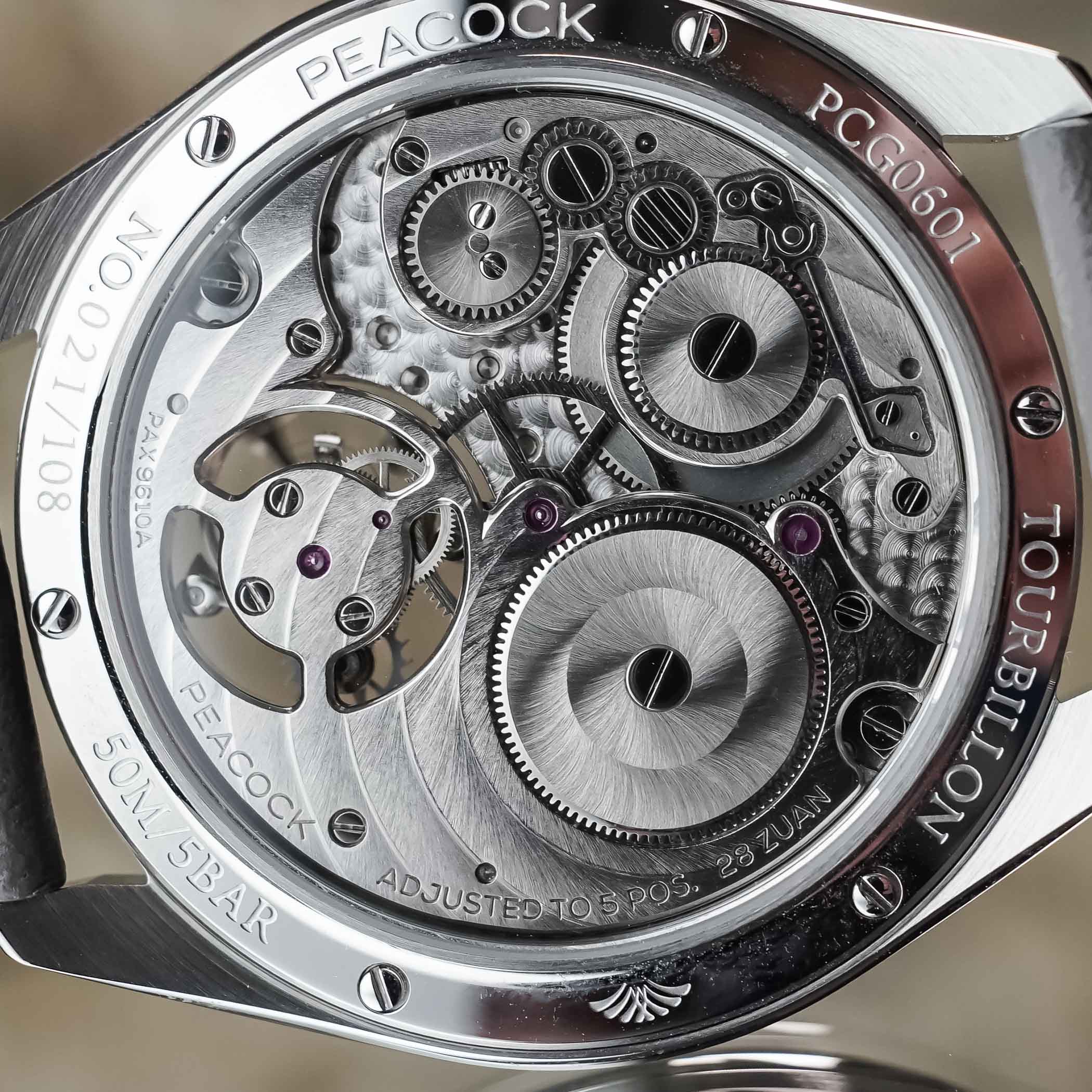 Peacock Divine Craft Hand-Made Micro-Engraved Ultra-Thin Tourbillon - Chinese Tourbillon Review - 10 Peacock Divine Craft Hand-Made Micro-Engraved Ultra-Thin Tourbillon - Chinese Tourbillon Review - 10