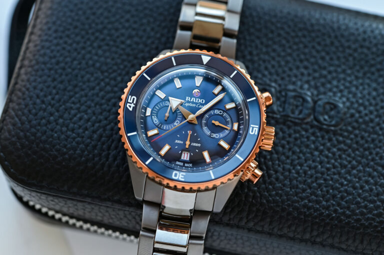 The Rado Captain Cook High-Tech Ceramic Chronograph In Navy Blue