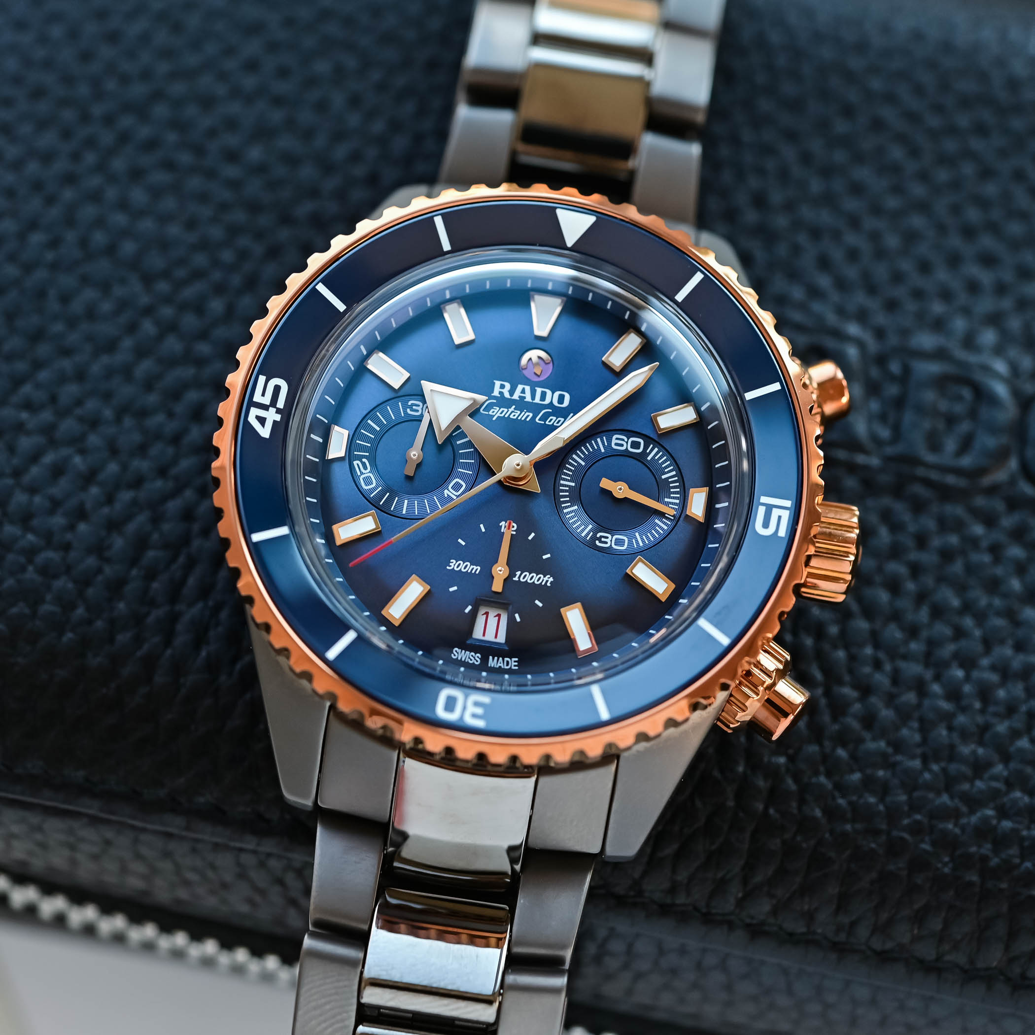 Rado Captain Cook Chronograph High-Tech Ceramic Blue Dial - Review 7