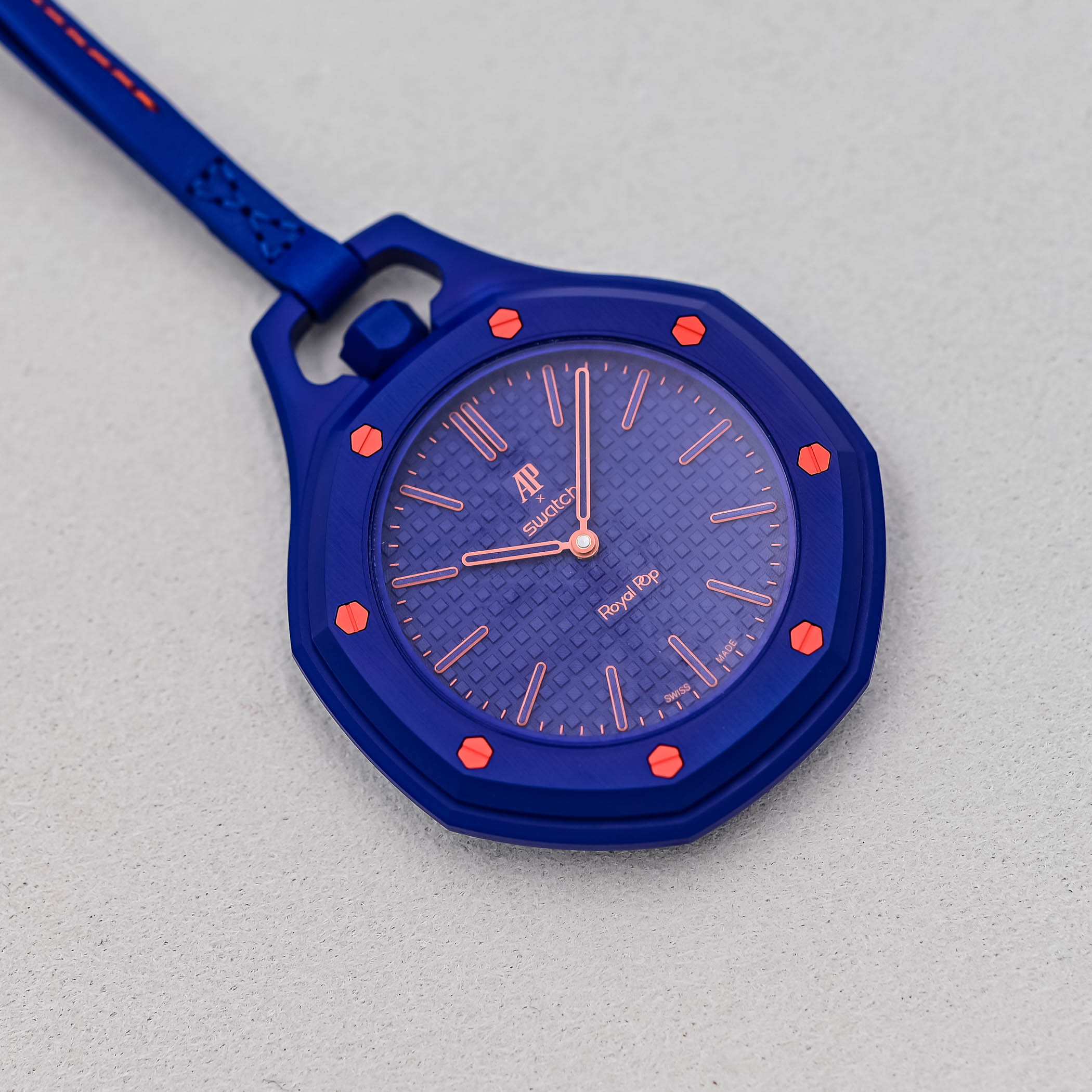 Swatch X Audemars Piguet Swatch Pop Pocket Watch Royal Oak Bioceramic - Full Review Video - 12