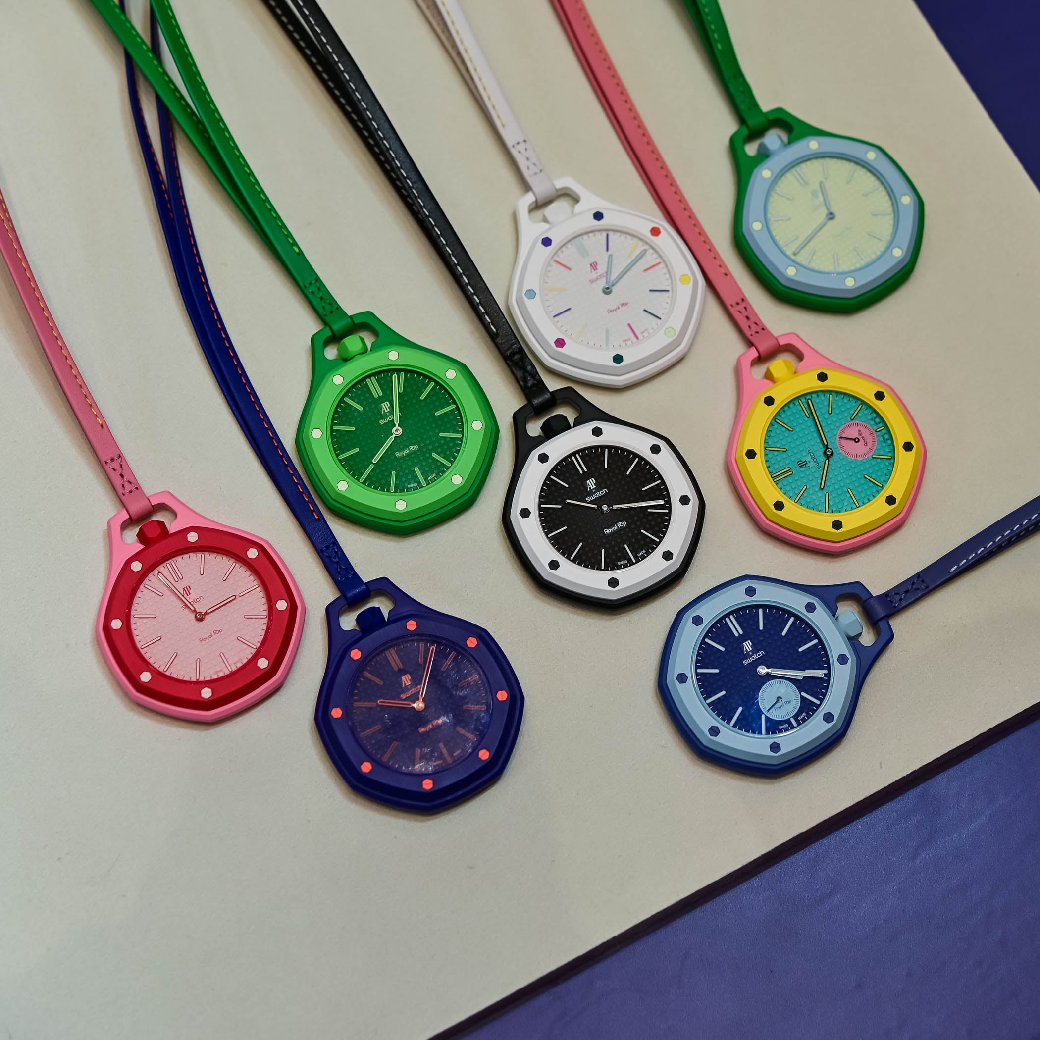 Swatch X Audemars Piguet Swatch Pop Pocket Watch Royal Oak Bioceramic - Full Review Video - 16