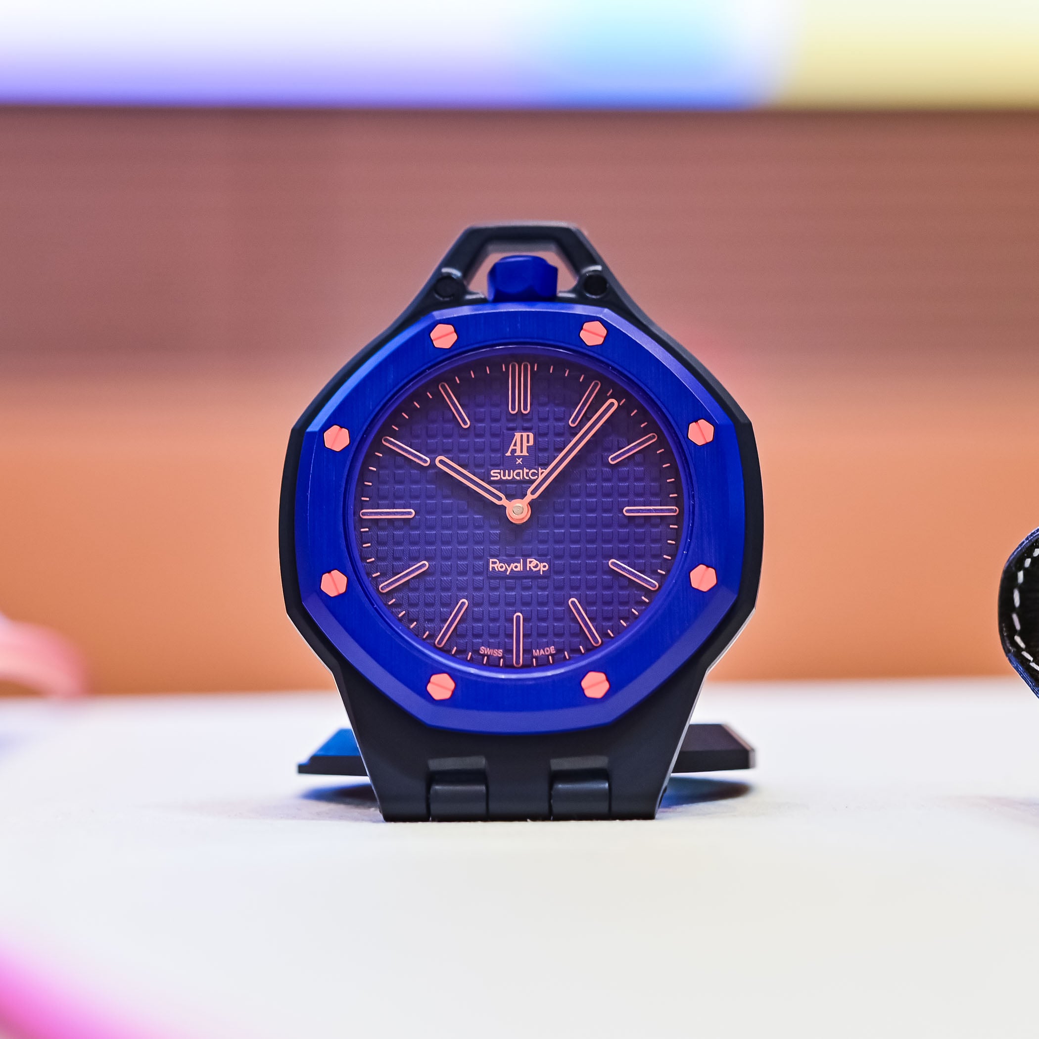 Swatch X Audemars Piguet Swatch Pop Pocket Watch Royal Oak Bioceramic - Full Review Video - 19
