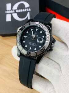 men yacht master watch wrist shot