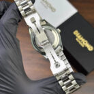 men date only black dial cl watch silver back