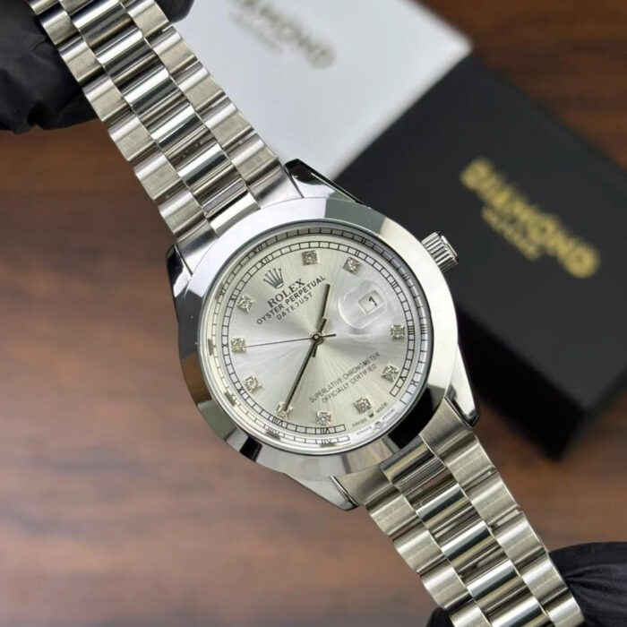 men date only white dial watch silver men date only white dial watch silver