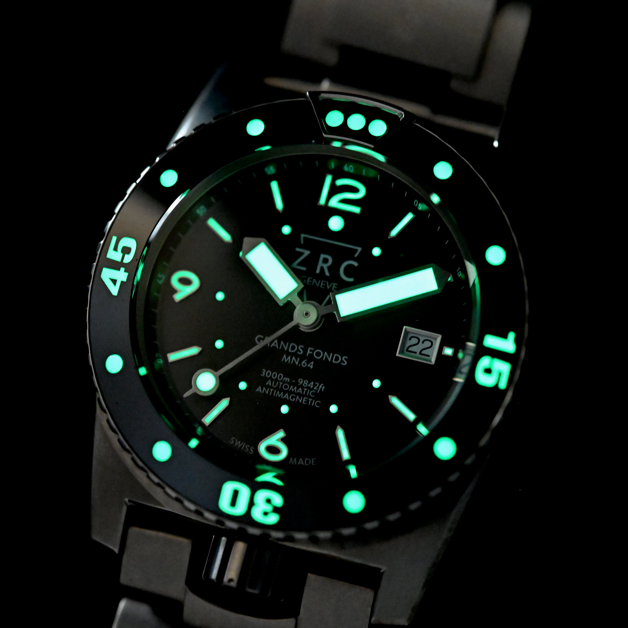 The New Zrc Grands Fonds Mn64 Titanium Editions, In Full Titanium And Titanium Rubber - Royal Watch Pk