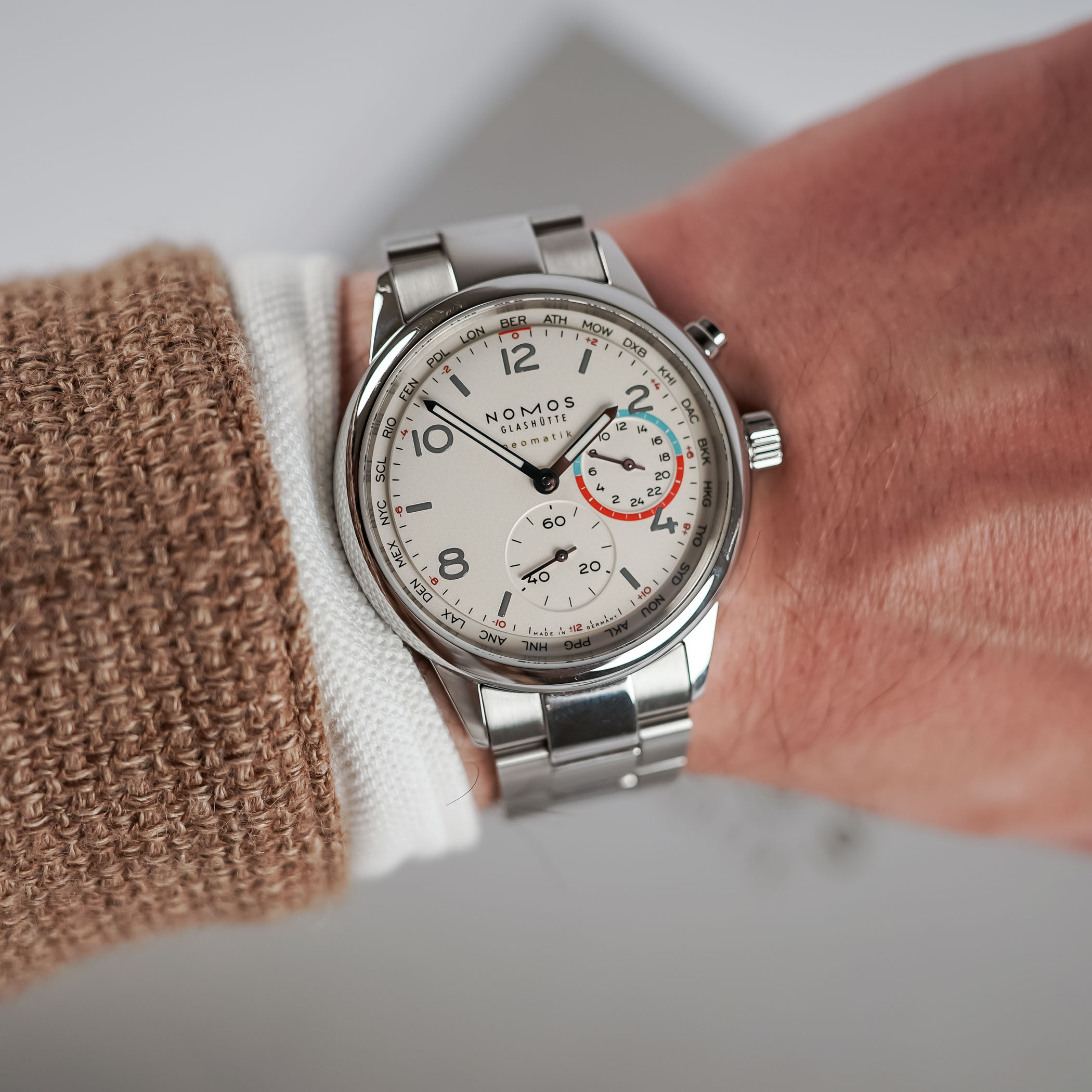 The New Radiant White Version Of The Nomos Club Sport Neomatik Worldtimer The New Radiant White Version Of The Nomos Club Sport Neomatik Worldtimer - Royal Watch Pk