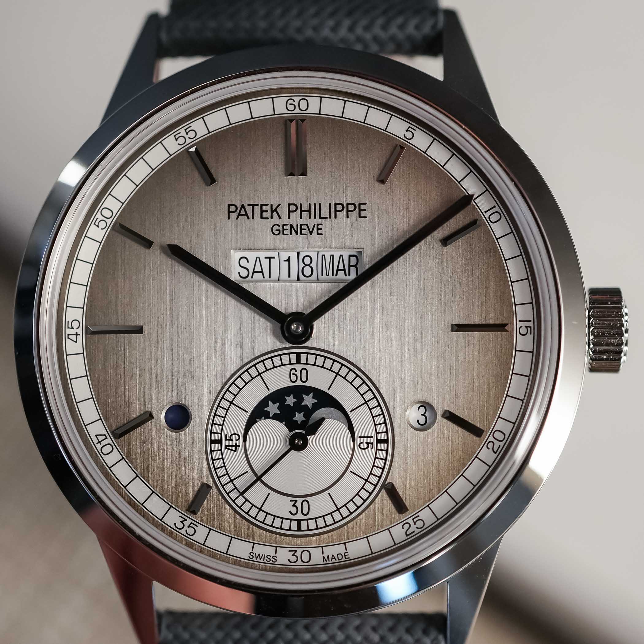 The New Silver-Toned Patek Philippe In-Line Perpetual Calendar 5236P The New Silver-Toned Patek Philippe In-Line Perpetual Calendar 5236P - Royal Watch Pk