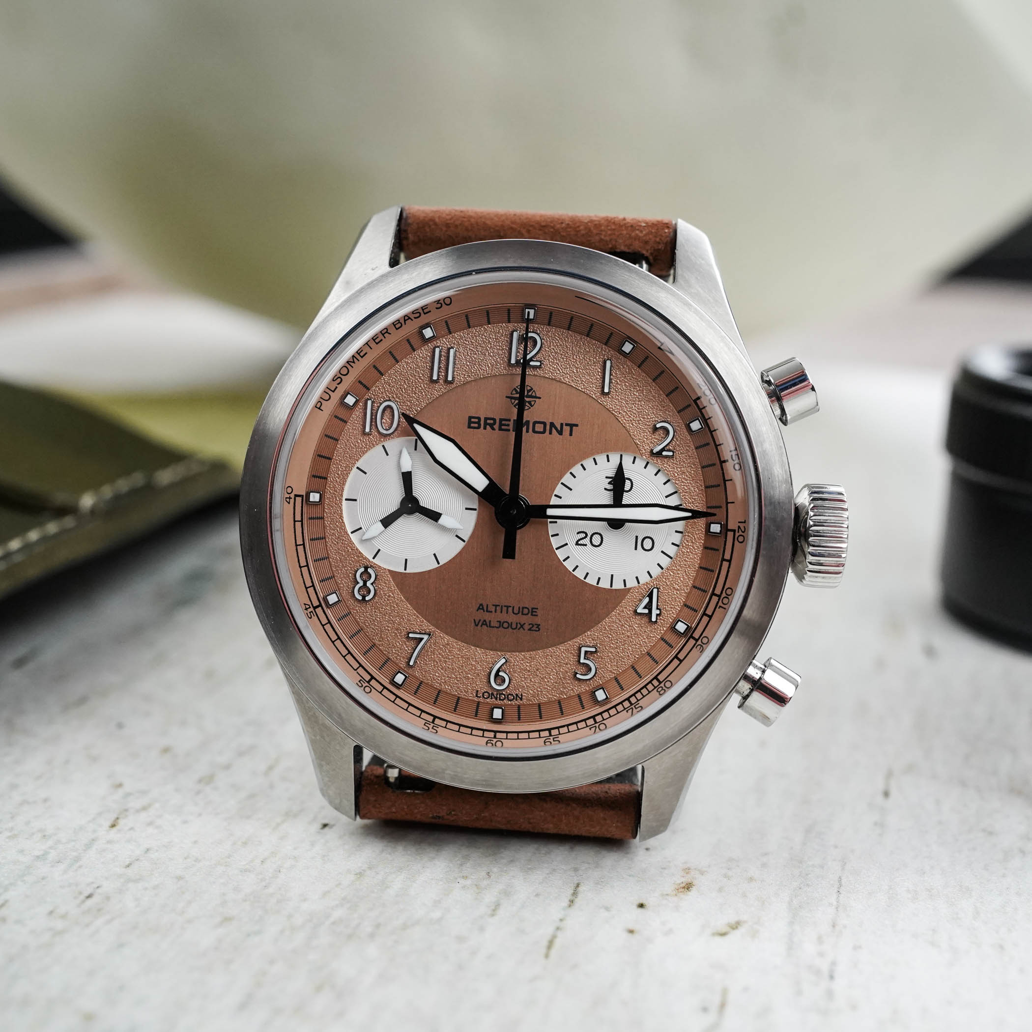 Bremont Altitude Chronograph Pulsograph Valjoux 23 Vintage Restored Movement Review - 7