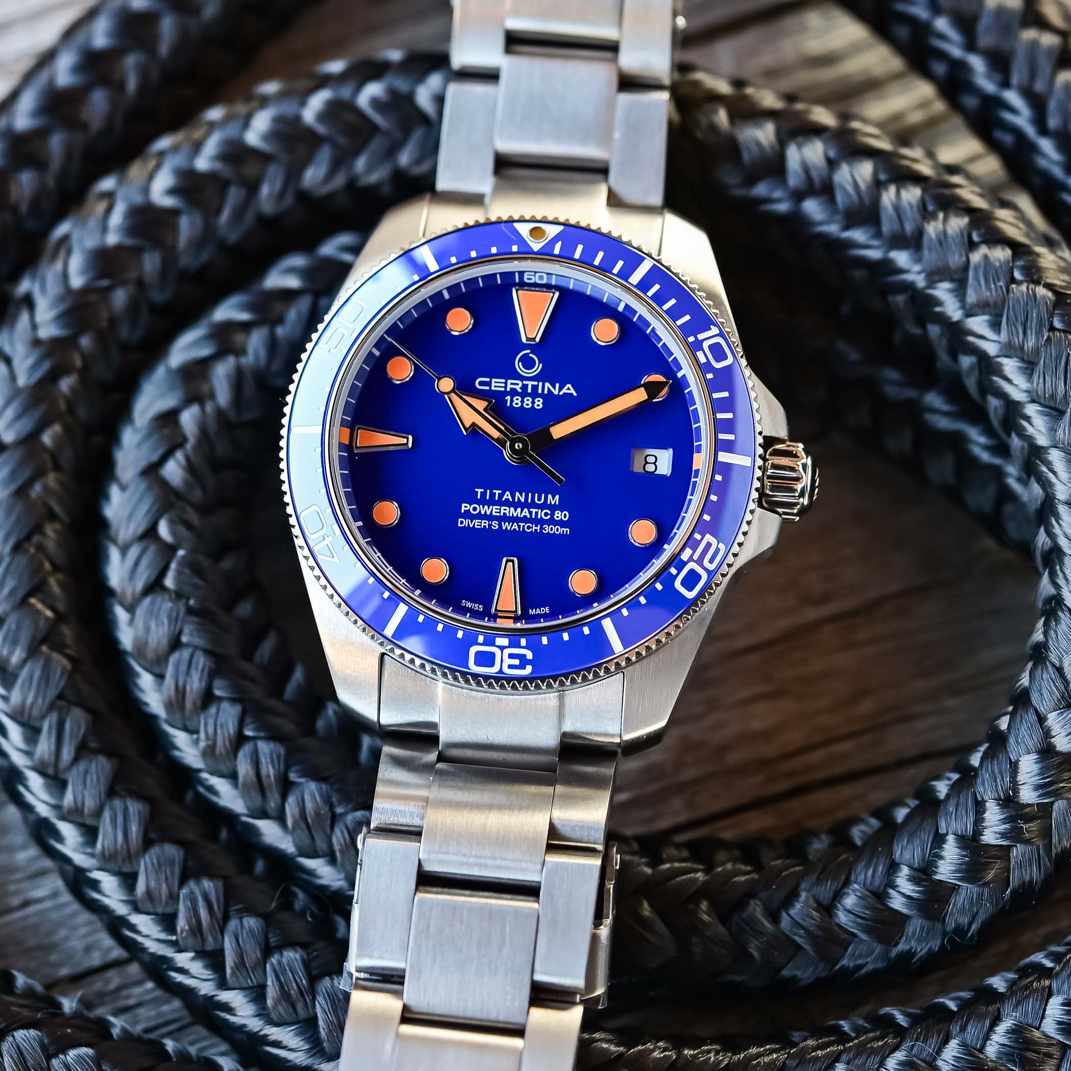 Three New Summer-Toned Certina Ds Action Diver 38Mm Titanium Three New Summer-Toned Certina Ds Action Diver 38Mm Titanium - Royal Watch Pk