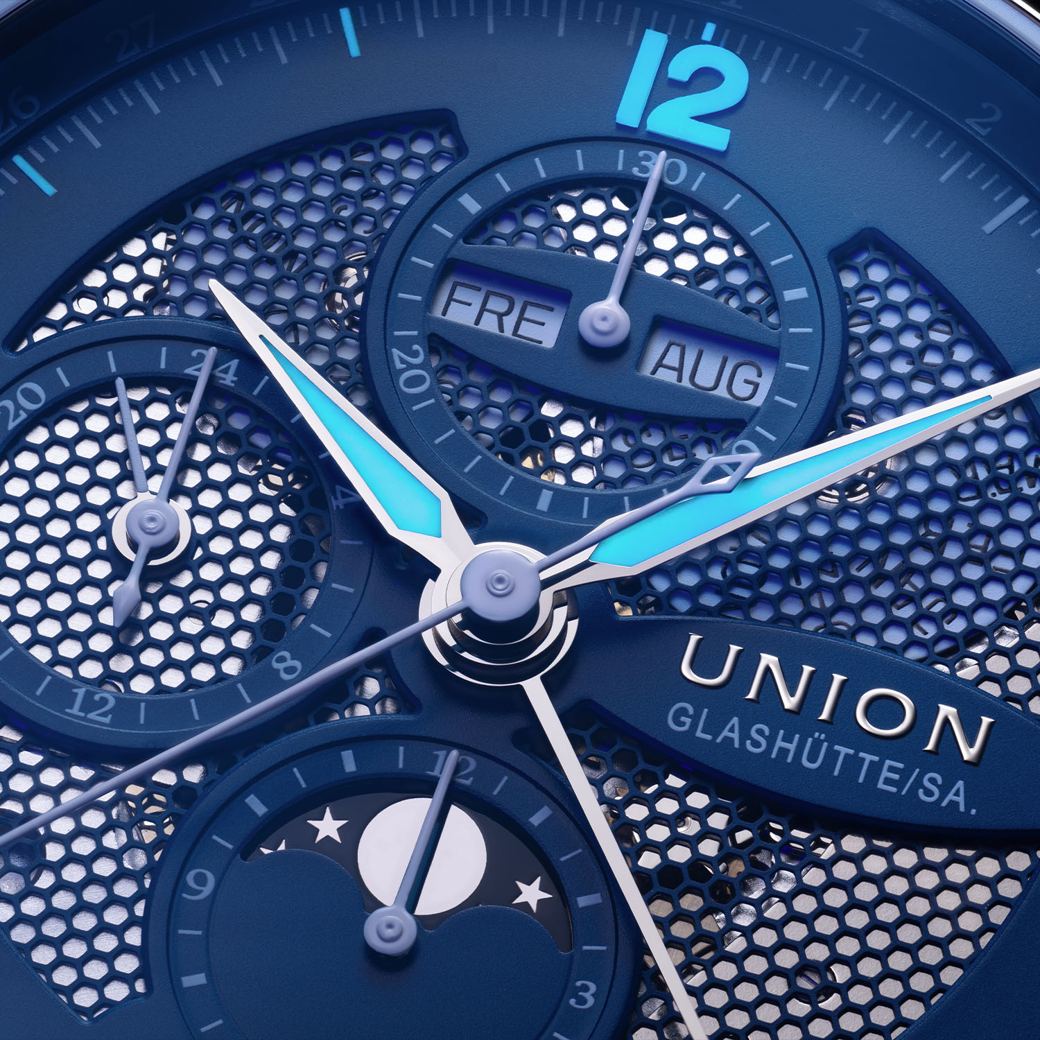 Union Glashutte Belisar Chronograph Moon Phase Skeleton - 1