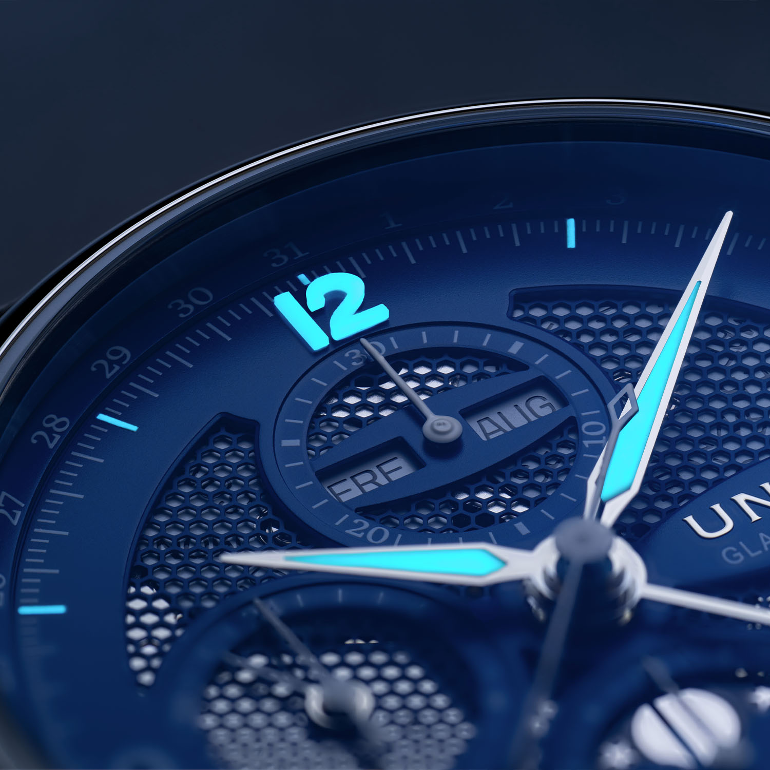 Union Glashutte Belisar Chronograph Moon Phase Skeleton - 7