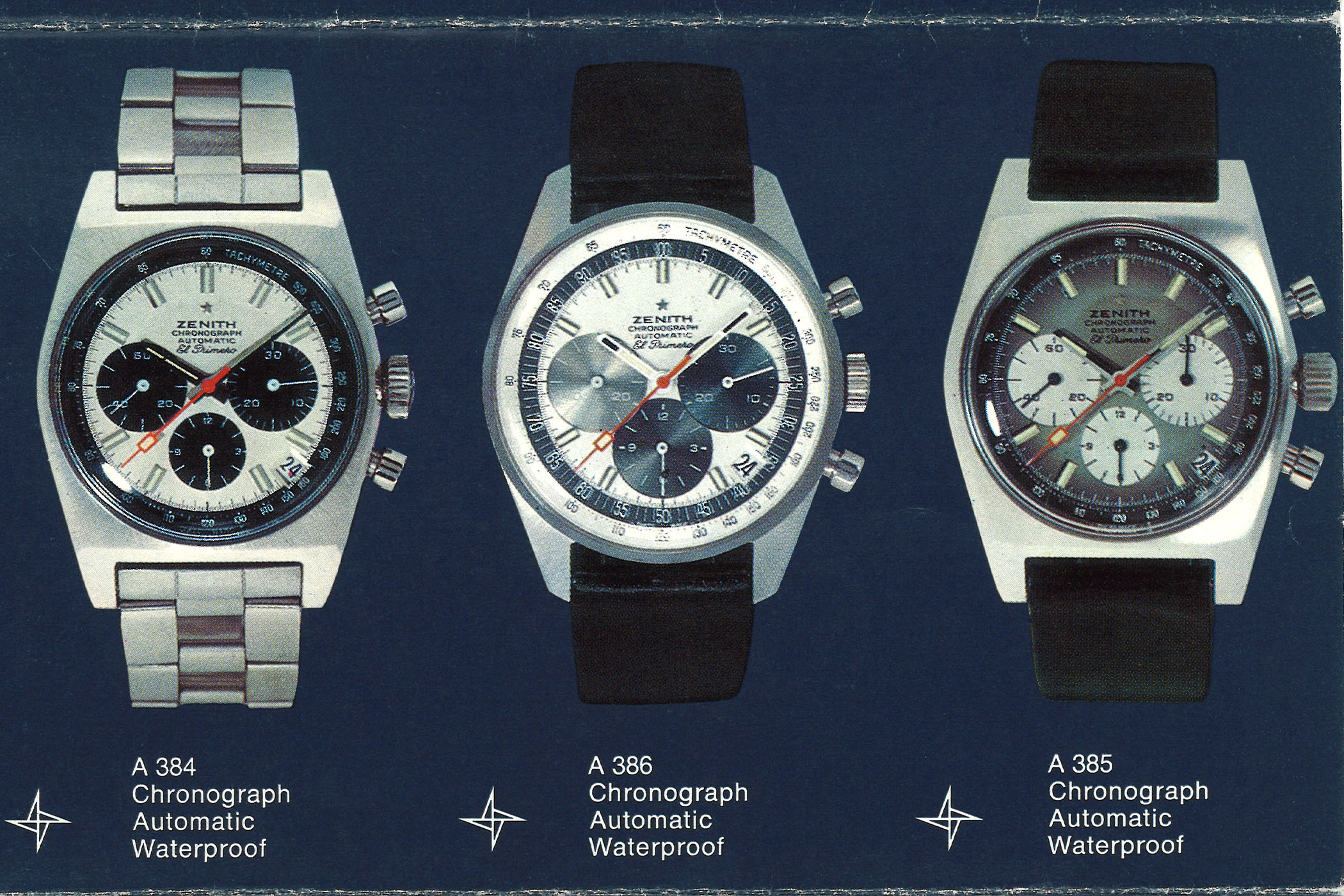 Zenith El Primero 1969 Trilogy A384 A385 A386 Watches