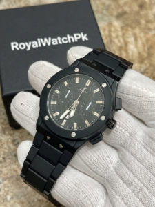 Full Black Aura Men'S Black Watch (Stainless Steel) - Royal Watch Pk